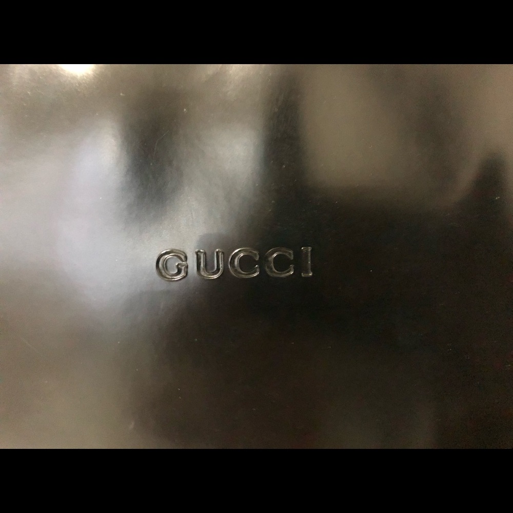 Vintage Gucci patent leather shoulder bag
